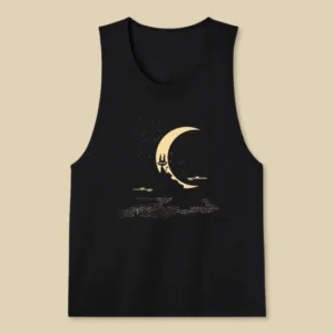 เสื้อกล้าม ลาย Black cat of the Crescent Moon Bay