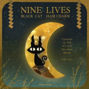 Black Cat hair charm